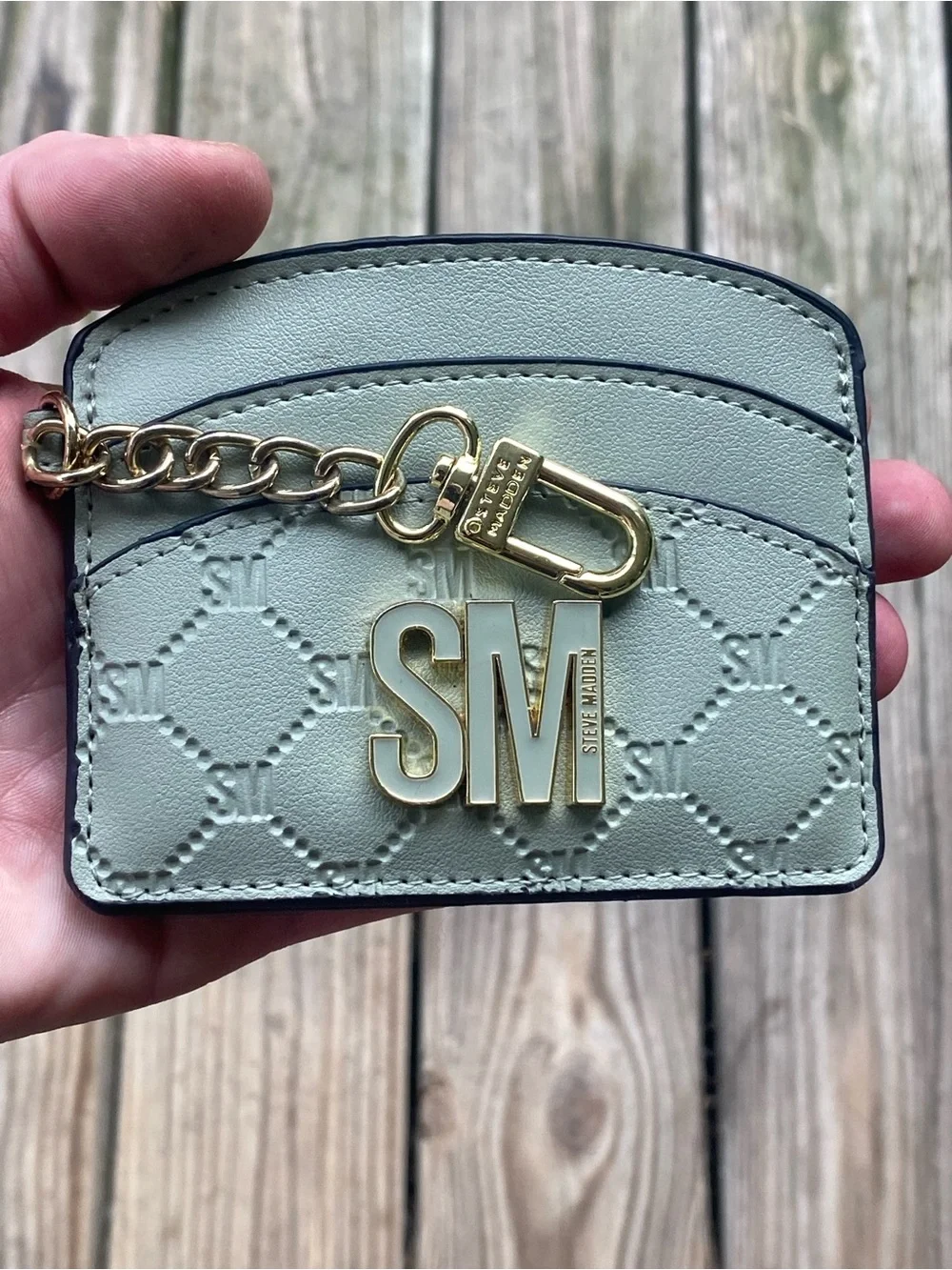 ✨ STEVE MADDEN- Pale Mint Card Wallet Keychain🤩